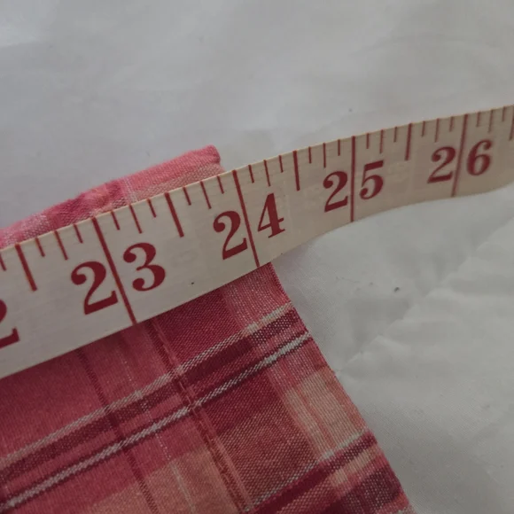 Vintage Women's Cherokee Pink & Orange Plaid Ankle Pants - Picture 9 of 9